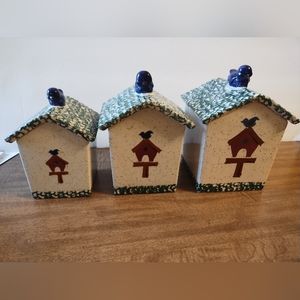 Set of 3 canisters, vintage Gibson